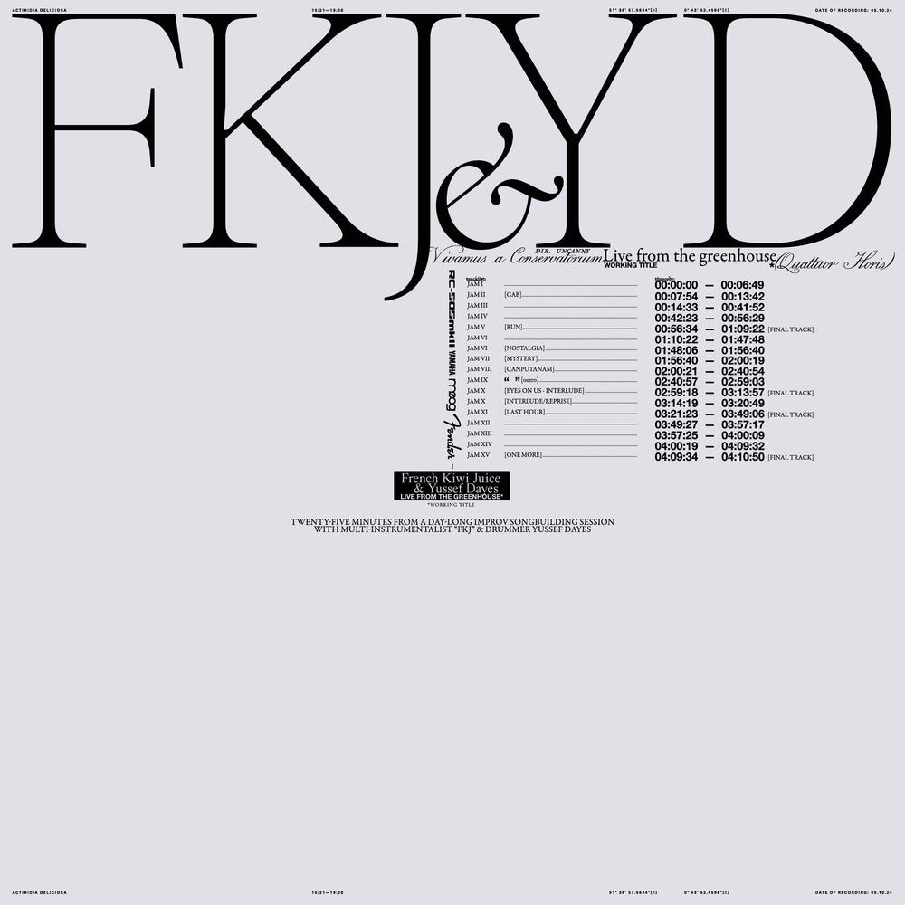 FKJ & Yussef Dayes - Live From The Greenhouse vinyl - Record Culture