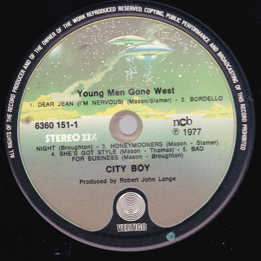 City Boy - Young Men Gone West - LP [PRE-OWNED] 3 For £10 - Used vinyl