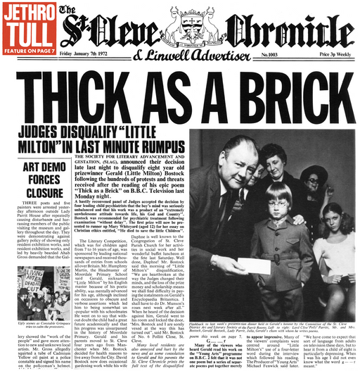 Jethro Tull - Thick As A Brick - 50th Anniversary - Half Speed Master vinyl - Record Culture